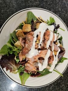Smoked Salmon Salad, an easy dinner and a great way to use a bounty of ocean caught Salmon
